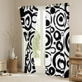 thumbnail image 3 of Feelyou Cartoon Abstract Ombre Curtains Pack of 2 (42x84 Each), White Black Circle Geometric Curtains Blackout, Teen Kid Child Adult Bedroom Curtains, Blackout Curtains Bedroom Decor, 3 of 6