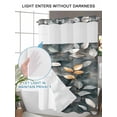 thumbnail image 4 of No Hook Cloth Fabric Shower Curtain with Snap in Liner, Botanical Leaves Waterproof Shower Curtains Set with See Through Top Window, Vintage Leaf Plants Vines Branches Bath Curtains Shower 66"x72", 4 of 6