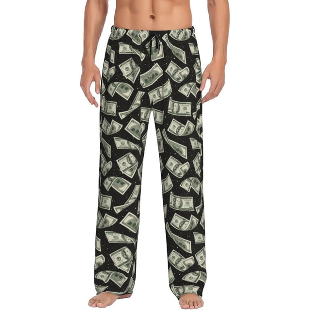 Balery Dollar Pantalones de pijama para hombre, pijama ultraligero, pantalón de descanso-Small
