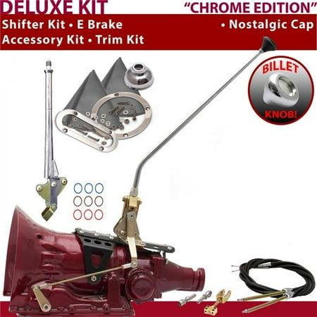 American Shifter AOD Shifter Kit Chrome 23 in. E Brake Cable Trim Kit for F40AA