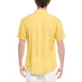 thumbnail image 2 of Billy Reid mens  Tuscumbia Standard Fit Linen Shirt, l, Yellow, 2 of 3