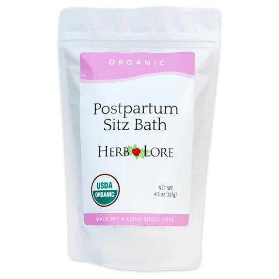 Herb Lore Organic Postpartum Sitz Bath Herbs, After Birth Care for Perineal Healing
