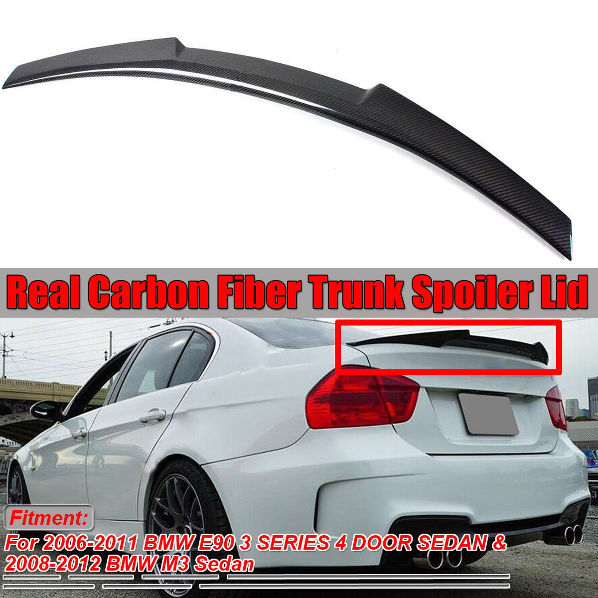 PAINTED Color #475 Fit For BMW E92 3-SERIES 2D HIGH P Type TRUNK SPOILER WING