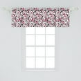 thumbnail image 2 of Ambesonne Pink and Grey Window Valance, Retro Circle Dots, 54" X 18", Grey Pink Black, 2 of 3