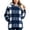 A17-NSLGXD Blue Tops for Women, variant on Womens Buffalo Plaid Hooded Fleece Jackets Full Zip Long Sleeve Sherpa Winter Coats with Pockets S-2XL