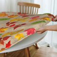 thumbnail image 4 of Autumn Leaves Tablecloth Elastic Edged Round Fitted Table Cover Waterproof Table Cloth for Indoor Outdoor Dinning Picnic Fit 45" - 50" Table, Medium, 4 of 6