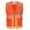Orange, variant on Toptie Mesh Safety Vest Zipper Team Volunteer Uniform Vest, Reflective Running Vest with Pockets, Slim Fit-Red-2XL