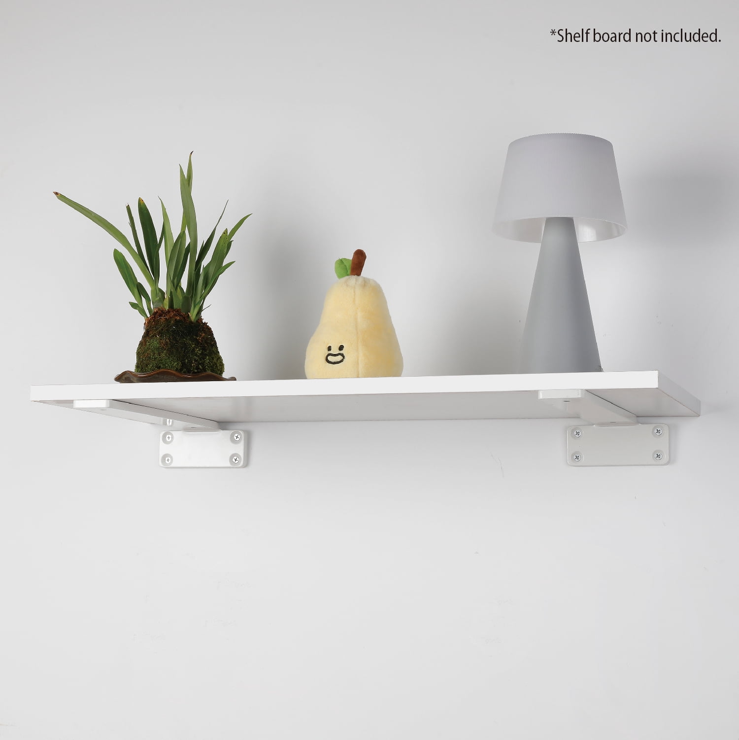 Hyper Tough 10' x 4" Floating Shelf Bracket, White, 2-Pack