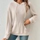 thumbnail image 1 of Sudadera Sudadera con capucha básica para mujer Pit Strip Bolsillo canguro Estilo casual Ajuste holgado Traje diario Cgtredaw Beige T S para Mujer, 1 of 6