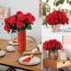 thumbnail image 4 of Ramo de Flores Artificiales Rojas Qazbgdl | Flores Artificiales de 33 Cm para Decoración Del Hogar | Arreglo de Vegetación de Plástico | 1 Pieza, 4 of 7