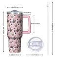 thumbnail image 2 of OBREWU French Bulldog Cute Bone Paw Print Tumbler with Handle and Lid,French Bulldog Cute Bone Paw Print 40oz Double Wall Vacuum Insulated Tumbler,Cups Gift for Women and Men, 2 of 7