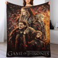 thumbnail image 1 of Manta de franela suave y acogedora de Jon Snow para niños y niñas, mantas de vellón cálidas de lujo para sofá, cama, camping, viajes, 50 x 40 pulgadas, 1 of 8