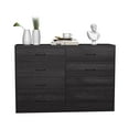 thumbnail image 2 of Ktaxon Wood Dresser for Bedroom, 8 Drawer Double Dresser with Metal Handles, 15.8" D x 57" W x 35" H, Black, 2 of 3