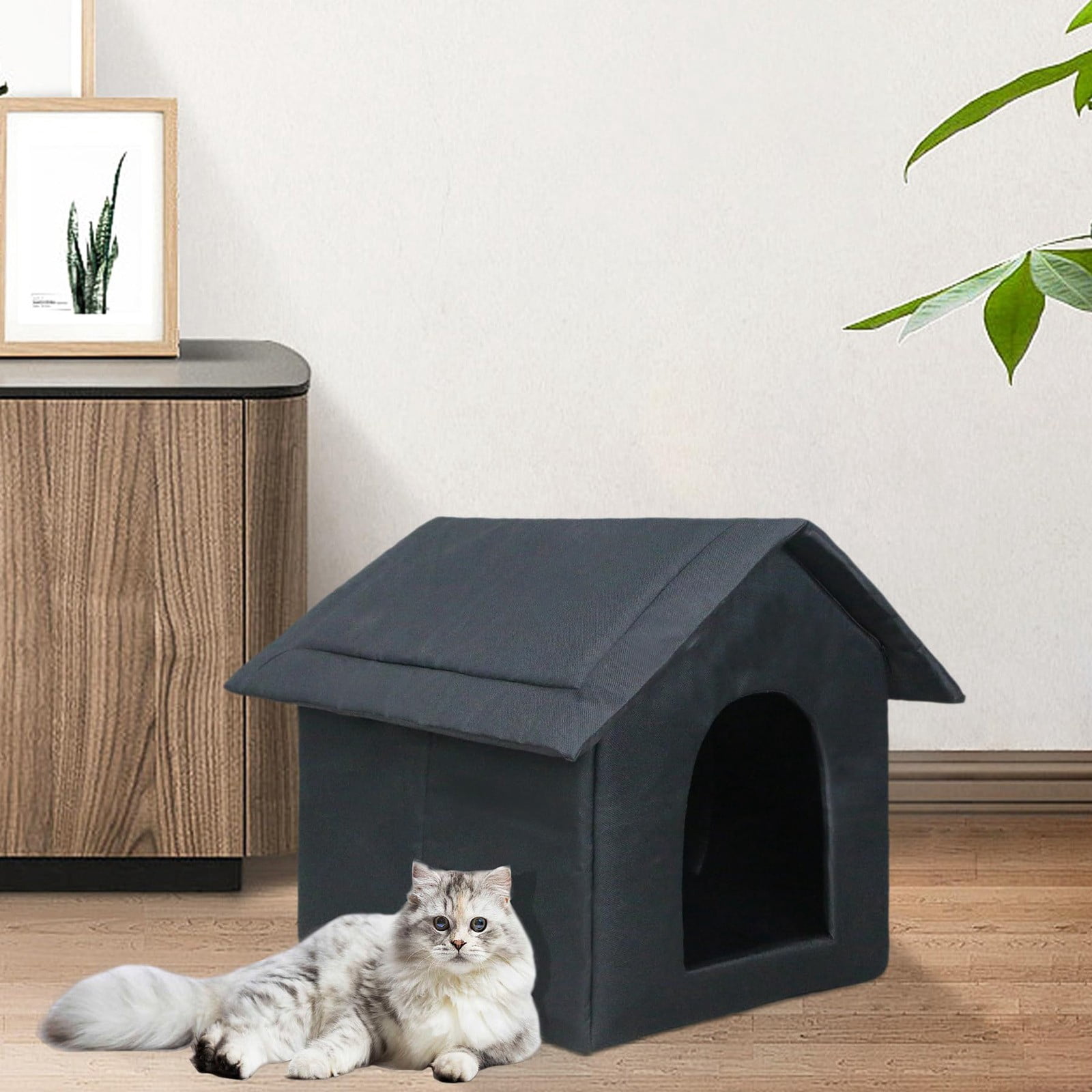 Outdoor Cat Shelter Insulated Pet Bed With Removable Cushion For Stray Cats And Small Dogs Durable Easy To Clean Design