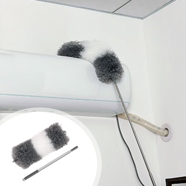 Limpiador de fondos de cama y sofás expandibles | Plumero de cepillo retráctil Spindrift | Varilla telescópica metálica | Plumero electrostático para huecos, muebles, electrodomésticos | Lavable |
