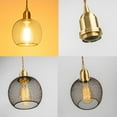 thumbnail image 3 of KAYYELAMP 2 PcsRecessed Retrofit Pendant Lighting Conversion Kit E26 Power Connector 3.2 Ft Adjusted Cord Black Round Hollow Shade Nordic Style Hanging Light for Kitchen Farmhouse, 3 of 5