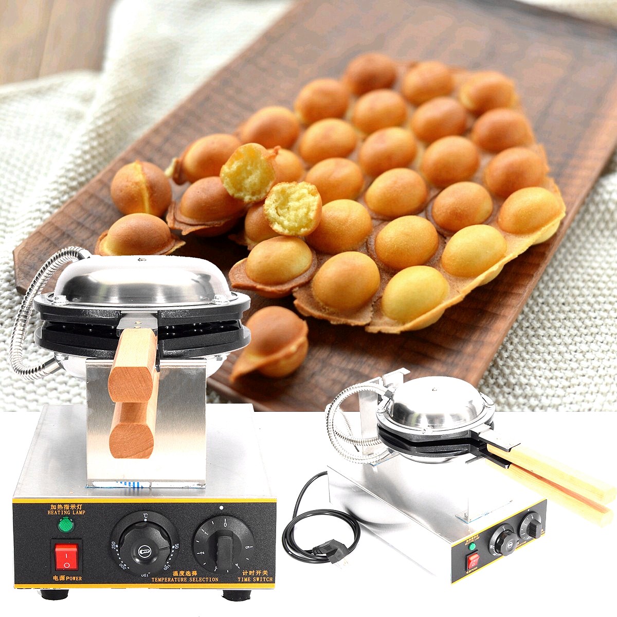 Egg Cake Machine Egg Cake Oven Iron Nonstick Waffle Bread Baker Maker