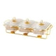 thumbnail image 1 of Juego de buffet Chafing Dish, cazuela, servidor de buffet con tapa de vidrio, calentador Blanco, 1 of 9