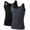 2 Pack Black/gray, variant on TOPTIE Men's Slimming Body Shaper Compression Shirt, Shapewear Sculpting Vest Muscle Tank-Black-L