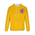 thumbnail image 4 of Men's Loose Fitting Hoodies Long Sleeve Drawstring Graphic Print Hoodie Pullover Sweatshirt Outdoor Sports Loungewear Tops Men's Sweaters for Winter Yellow L, 4 of 5