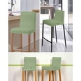 thumbnail image 5 of Vintage Forest Green Bar Stool Covers Set of 6, Farmhouse Retro Solid Color Linen Texture Stretch Bar Chair Covers with Backs, Removable Pub Counter Height Chair Cover for Kitchen Dining Room Cafe, 5 of 7