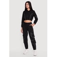 thumbnail image 3 of Women's Nylon Cropped Zip Front Hooded Jacket, 3 of 4