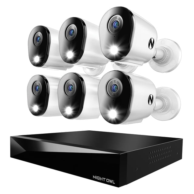 Sistema de cámara de seguridad Night Owl 12Ch DVR 4K HD 6 Camera