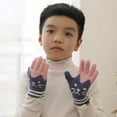 thumbnail image 2 of Qarigey 2 pares de guantes para niños con dedos completos de dibujos animados para niños pequeños invierno otoño patinaje ciclismo ciclismo Type6 NO6, 2 of 6