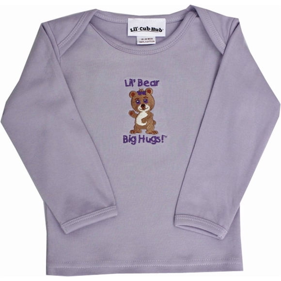 Remera de Manga Larga para Bebés Niñas Lil' Cub Hub Lavanda