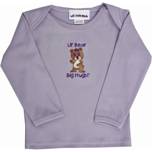 Remera de Manga Larga para Bebés Niñas Lil' Cub Hub Lavanda