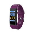 thumbnail image 1 of kurtrusly Bracelet Intelligent de Sport à Commande Tactile, Traqueur de Course et de Mise en Forme, Moniteur de Fréquence Cardiaque et du Sommeil, Bracelet avec Réveil pour l'Extérieur, Violet, 1 of 8
