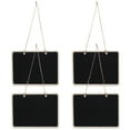 thumbnail image 4 of WRISTBIQUE hanging black chalkboard Mini Chalkboards Poplar Plywood Message Board Adults Wedding 4Set, 4 of 10