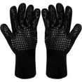 thumbnail image 1 of Guantes de silicona antideslizantes para barbacoa, horno, horno, guantes para hornear resistentes al calor, guantes para chimenea, guantes para chimenea, guantes para chimenea hasta 800 °C (rojo) TUNC Sencillez, 1 of 5