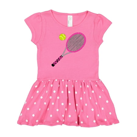 

Inktastic Pink Tennis Racket and Ball Gift Baby Girl Dress