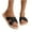 Black, variant on Itsun Sandals Women,Women's Open Toe Slide Sandals Criss Cross Wide Strap Grass Woven Sole Flat Sandals for Summer Beige