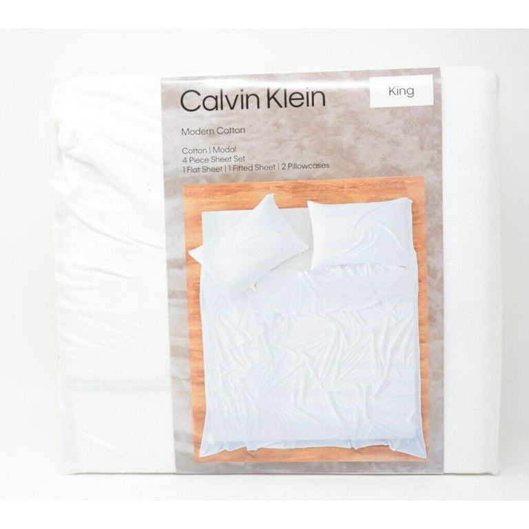 Calvin Klein White Bed Sheets