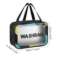 thumbnail image 2 of 1 Pc Women Convenient Clear Cosmetic Bag for Vacation Camping Business Travel Black-L, 2 of 4