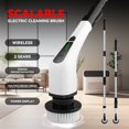 thumbnail image 2 of Ayternipy Cordless Electric Spin Scrubber,Cleaning Brush Scrubber for Home, 360RPM/Mins, 90Mins Work Time, 7 Replaceable Brush Heads for Bathroom Shower Bathtub Glass Car, White, 2 of 8