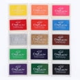 thumbnail image 1 of Craft Ink Pad Set, 15 Colors DIY Stamp Ink Pads, Washable Stamp Pad for Rubber Stamps, Paper, Scrapbooking, 1 of 1