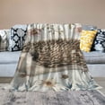 thumbnail image 2 of Nawypu Cute Hedgehog Blanket,Animal Pattern Sherpa Blanket Soft Kawaii Kids Throw Blanket Hedgehog Gifts for Girls Women Hedgehog Lovers Leaves Branch Cozy Flannel  Blanket Couch Bed Throw, 2 of 6
