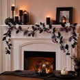 thumbnail image 2 of Halloween Decor Black Garland with Ghosts and Spider Webs 13.78 Inch Artificial Vine for Indoor Home Wall Mantel Decor, 2 of 7