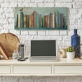 thumbnail image 2 of Main Line Studio Books And Birds Green Blue Textured Painting 30 in x 13 in Painting Canvas Art Print, by Stupell Home Décor, 2 of 6