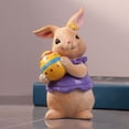 thumbnail image 4 of ddioayh Easter Cute Bunny Ornament Resin 20×11.5×11.5cm 310g Brown Indoor Outdoor Statue for Garden Patio Yard Decor, 4 of 7