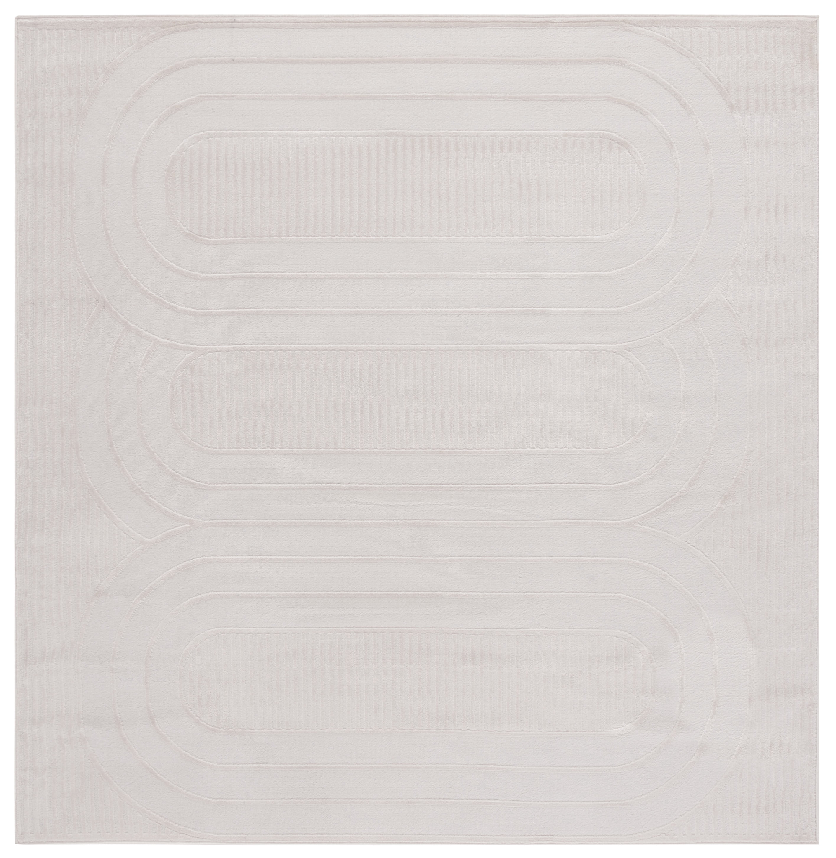 SAFAVIEH Archway Zarif Geometric Area Rug, Ivory/Ivory, 6'7" x 6'7" Square