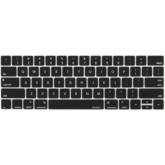 MOSISO Keyboard Cover Compatible with MacBook Pro with Touch Bar 13 and 15 inch 2019 2018 2017 2016 (Model: A2159, A1989, A1990, A1706, A1707), Silicone Skin Protector