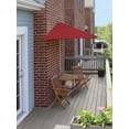 thumbnail image 7 of Blue Star Group Terrace Mates Bistro Premium Table Set w/ 9'-Wide OFF-THE-WALL BRELLA - Jockey Red Sunbrella Canopy, 7 of 7