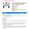 thumbnail image 2 of Front Tie Rod End Set - Compatible with 1993 - 1997 Honda Civic del Sol 1994 1995 1996, 2 of 2