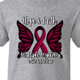 thumbnail image 4 of Inktastic Multiple Myeloma Cancer Awareness Hope & Faith with Butterfly Ribbon Youth T-Shirt, 4 of 5