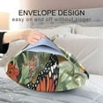 thumbnail image 7 of GZHJMY Satin Pillowcase for Hair and Skin Breathable Slip-Cool, Wrinkle-Resistant Soft and Smooth 20x26In Single Side Envelope Opening Without Zipper Butterfly Leaves, 7 of 7