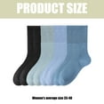 thumbnail image 2 of Women's summer thin midtube cotton socks boneless women's socks-Black + sky Blue + periwinkle blue + Moran, 2 of 5